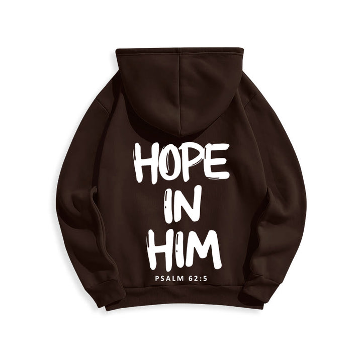 Christianartworkshop Hoffnung in ihm Psalm 62:5 Fleecegefütterter Polyester-Hoodie: Seine Hoffnung in jedem Tragen - image 12
