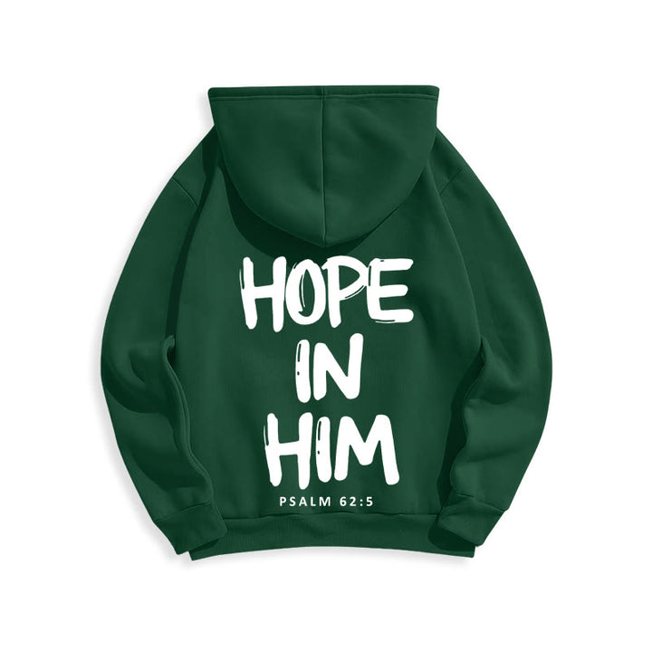 Christianartworkshop Hoffnung in ihm Psalm 62:5 Fleecegefütterter Polyester-Hoodie: Seine Hoffnung in jedem Tragen - image 9
