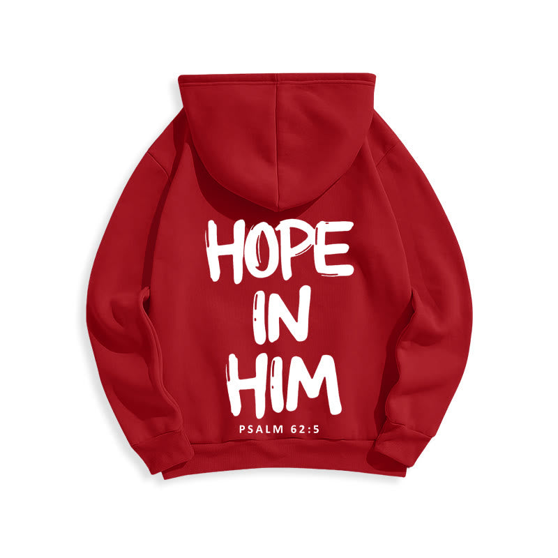 Christianartworkshop Hoffnung in ihm Psalm 62:5 Fleecegefütterter Polyester-Hoodie: Seine Hoffnung in jedem Tragen - image 24