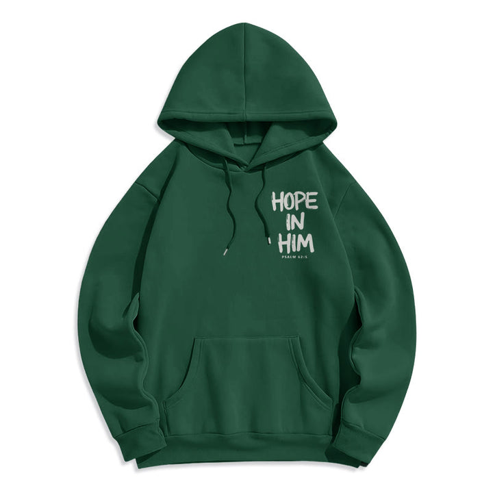 Christianartworkshop Hoffnung in ihm Psalm 62:5 Fleecegefütterter Polyester-Hoodie: Seine Hoffnung in jedem Tragen - image 8