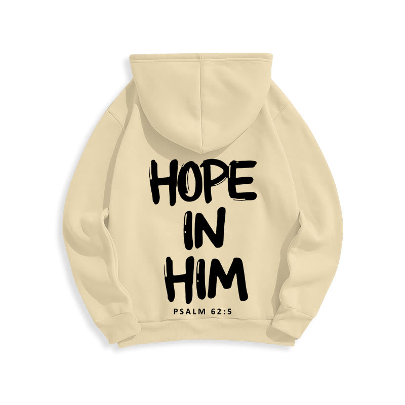 Christianartworkshop Hoffnung in ihm Psalm 62:5 Fleecegefütterter Polyester-Hoodie: Seine Hoffnung in jedem Tragen - image 6