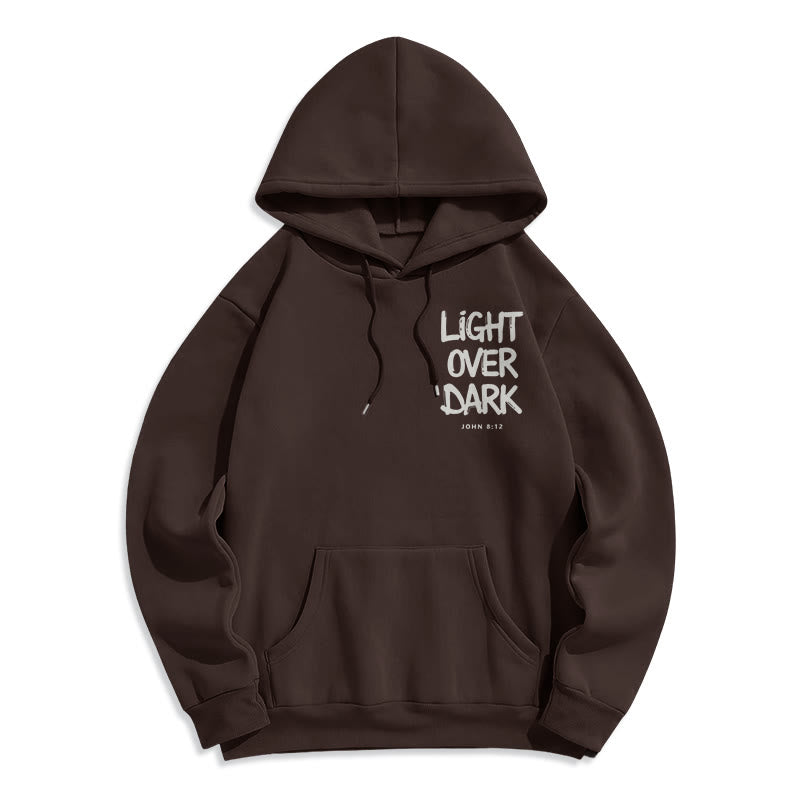 Christianartworkshop Licht über Dunkelheit Johannes 8:12 Fleecegefütterter Polyester-Hoodie - image 13