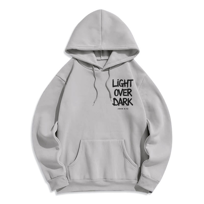Christianartworkshop Licht über Dunkelheit Johannes 8:12 Fleecegefütterter Polyester-Hoodie - image 22
