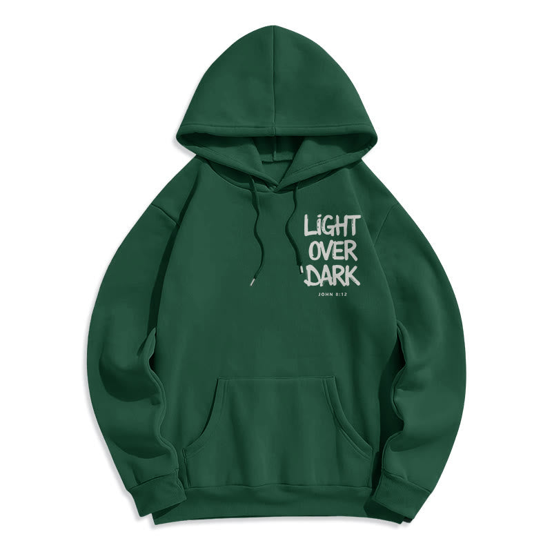 Christianartworkshop Licht über Dunkelheit Johannes 8:12 Fleecegefütterter Polyester-Hoodie - image 10
