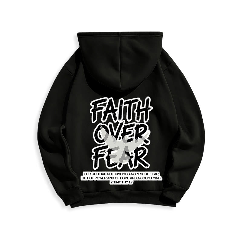 Christianartworkshop Glaube statt Angst 2 Timotheus 1,7 Fleecegefütterter Polyester-Hoodie - image 8