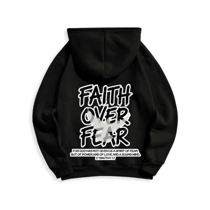 Christianartworkshop Glaube statt Angst 2 Timotheus 1,7 Fleecegefütterter Polyester-Hoodie - image 8