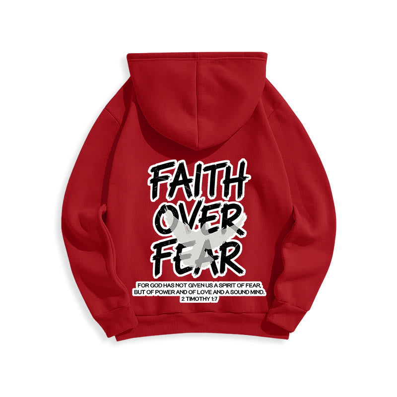 Christianartworkshop Glaube statt Angst 2 Timotheus 1,7 Fleecegefütterter Polyester-Hoodie - image 17