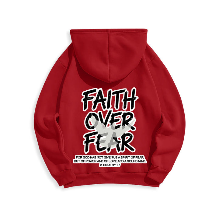 Christianartworkshop Glaube statt Angst 2 Timotheus 1,7 Fleecegefütterter Polyester-Hoodie - image 17