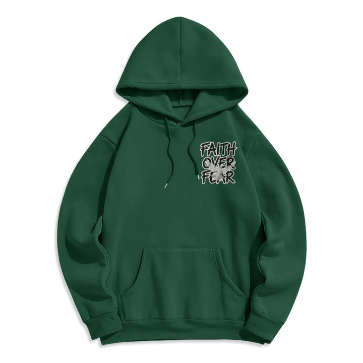 Christianartworkshop Glaube statt Angst 2 Timotheus 1,7 Fleecegefütterter Polyester-Hoodie - image 1