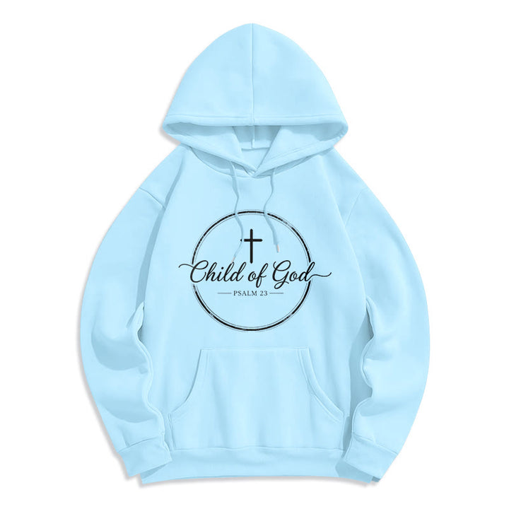 Christianartworkshop Kind Gottes Psalm 23 Fleecegefütterter Polyester-Hoodie - Blau - 2XL - image 8