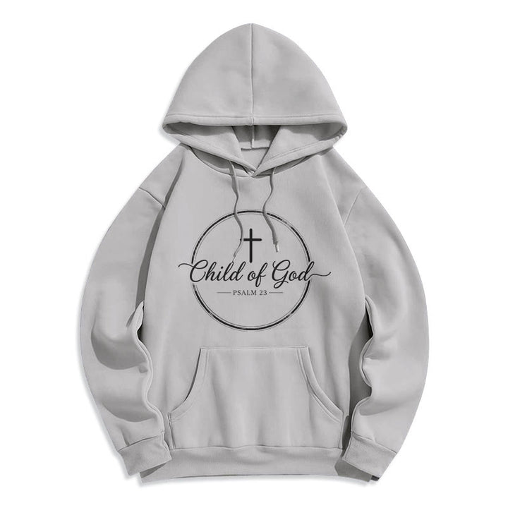 Christianartworkshop Kind Gottes Psalm 23 Fleecegefütterter Polyester-Hoodie - Grau - 2XL - image 6