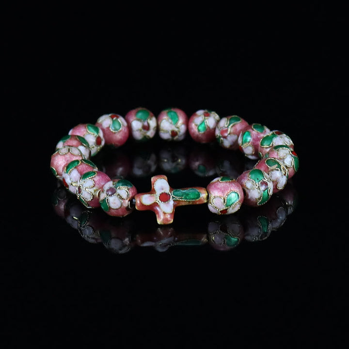 Christianartworkshop Cloisonné-Emaille-Filigranarbeiten: Trost und heilige Symbolik - Rosa - image 5