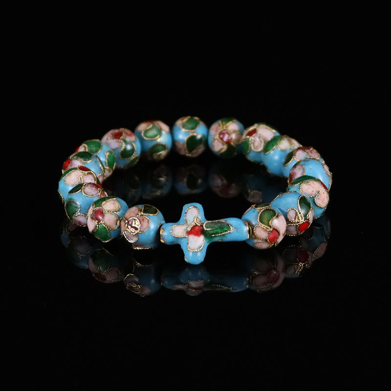 Christianartworkshop Cloisonné-Emaille-Filigranarbeiten: Trost und heilige Symbolik - Hellblau - image 6