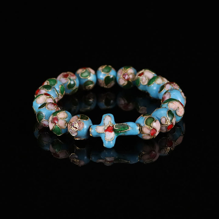 Christianartworkshop Cloisonné-Emaille-Filigranarbeiten: Trost und heilige Symbolik - Hellblau - image 6