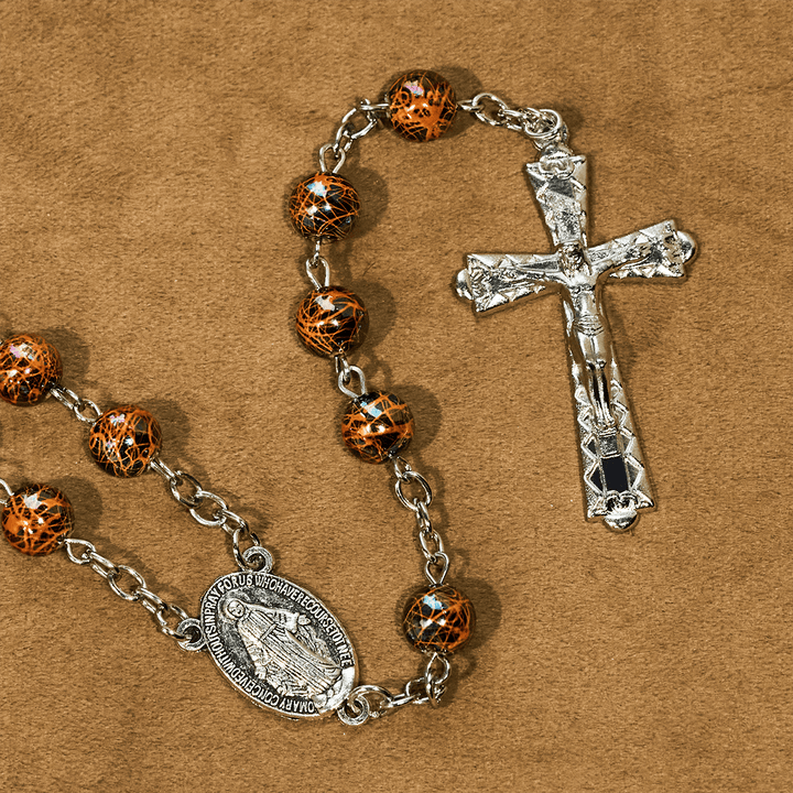 Christianartworkshop Schimmernder Acryl-Glaubensrosenkranz: Leuchtender Trost mit heiliger Symbolik - image 8