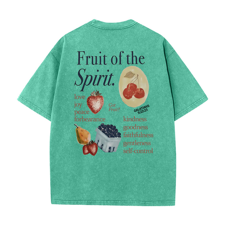 Christianartworkshop Frucht des Geistes Doppelseitiges Unisex-T-Shirt (vorgewaschen) - Grün - 5XL - image 12