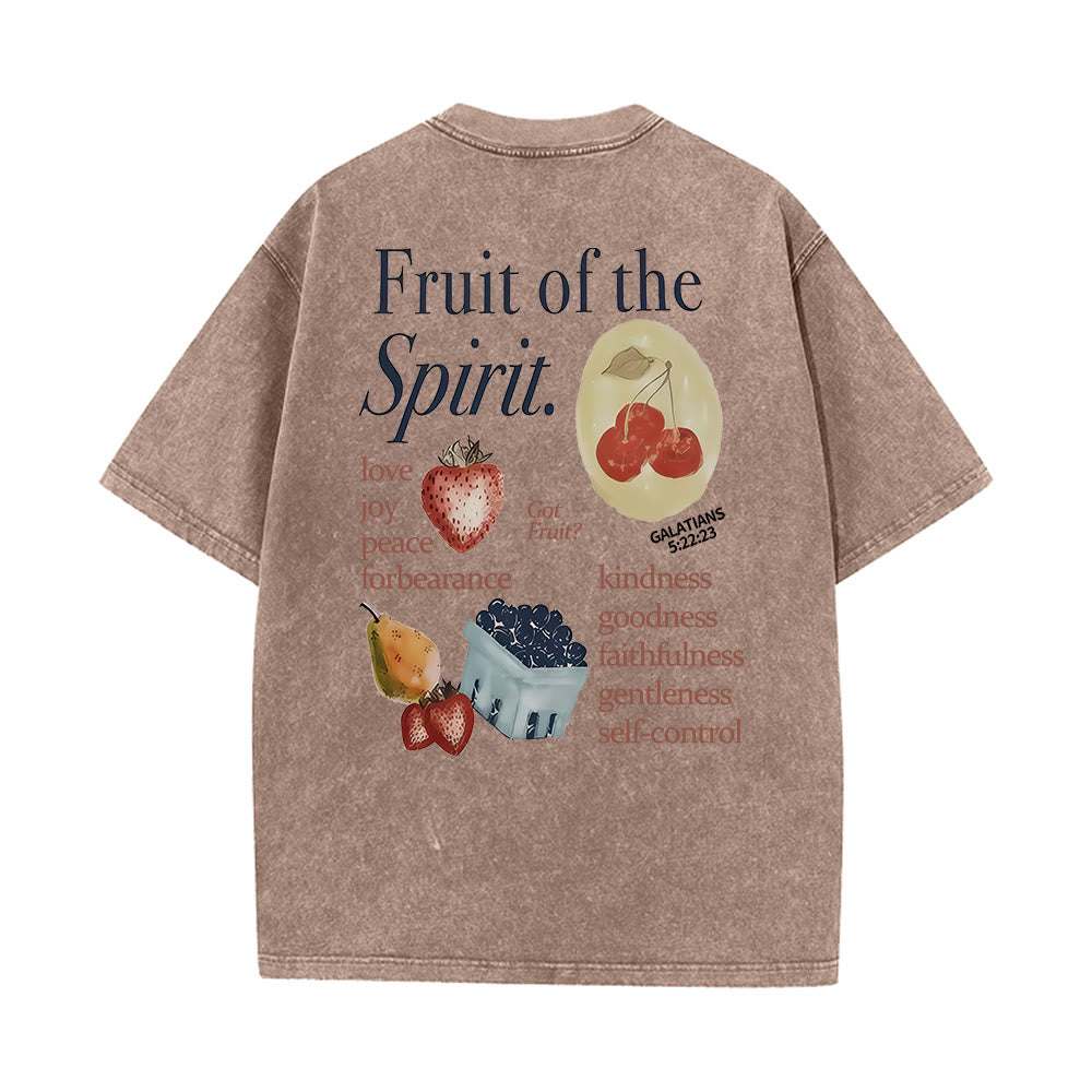 Christianartworkshop Frucht des Geistes Doppelseitiges Unisex-T-Shirt (vorgewaschen) - Kaffee - 5XL - image 14