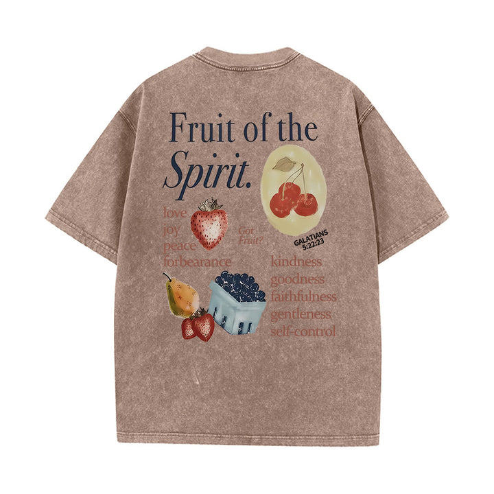 Christianartworkshop Frucht des Geistes Doppelseitiges Unisex-T-Shirt (vorgewaschen) - Kaffee - 5XL - image 14