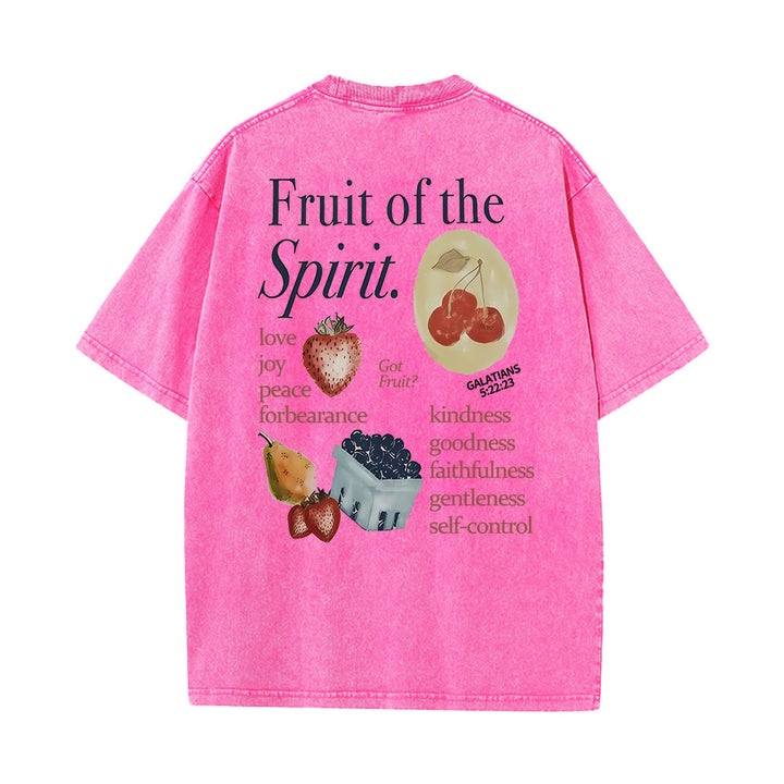 Christianartworkshop Frucht des Geistes Doppelseitiges Unisex-T-Shirt (vorgewaschen) - Rosa - 5XL - image 16
