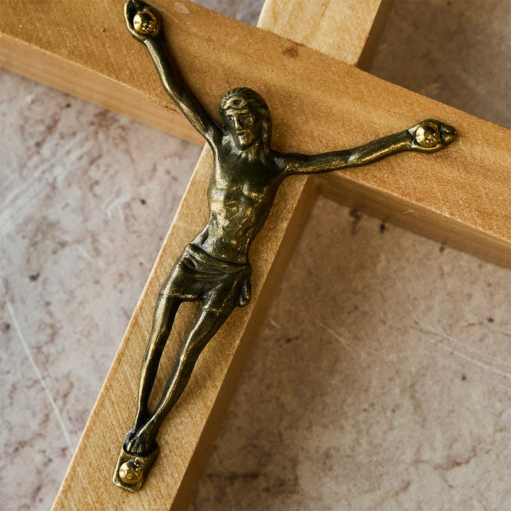 Christianartworkshop Wanddeko aus Holz mit Kreuz und Metallelementen: Stille Andacht für Wohnräume - image 9