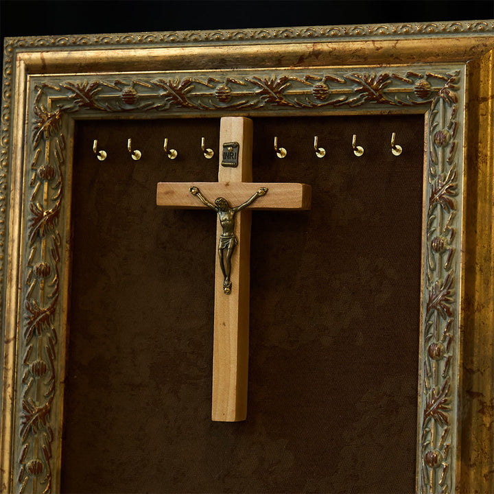 Christianartworkshop Wanddeko aus Holz mit Kreuz und Metallelementen: Stille Andacht für Wohnräume - image 7