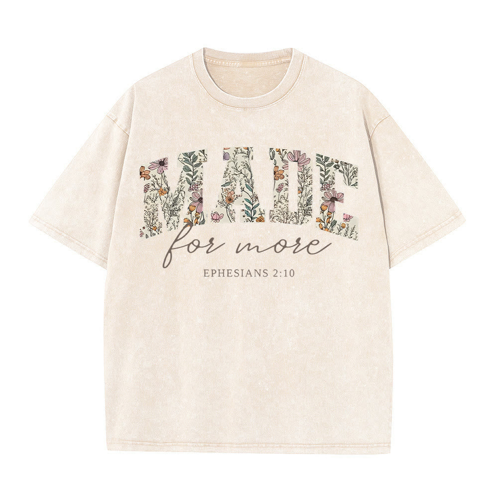 Christianartworkshop Made for More Washed T-Shirt - Aprikose - 4XL - image 7