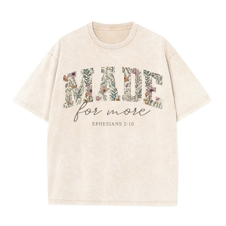 Christianartworkshop Made for More Washed T-Shirt - Aprikose - 4XL - image 7