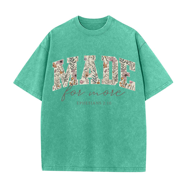 Christianartworkshop Made for More Washed T-Shirt - Minze - 4XL - image 9