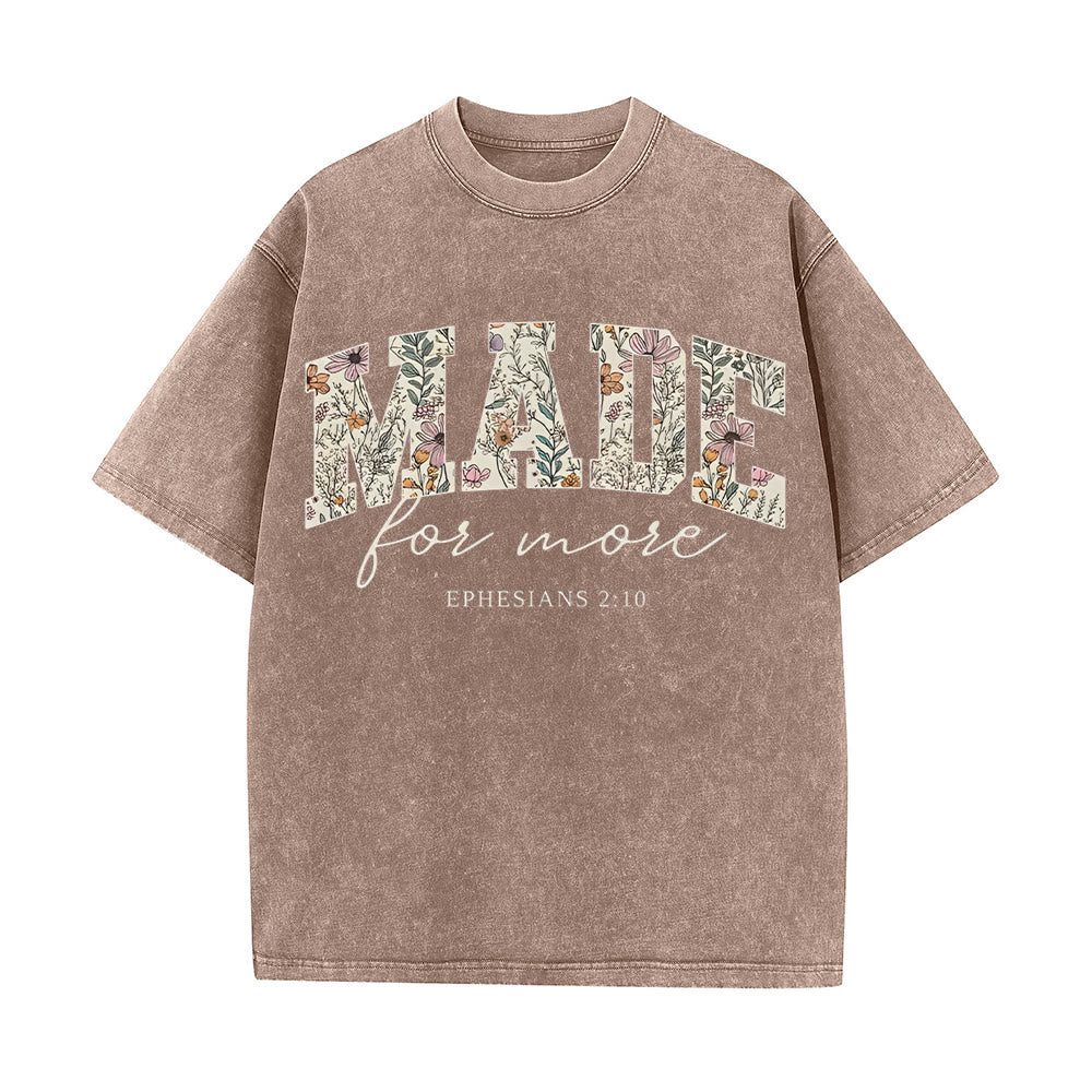 Christianartworkshop Made for More Washed T-Shirt - Braun - 4XL - image 0