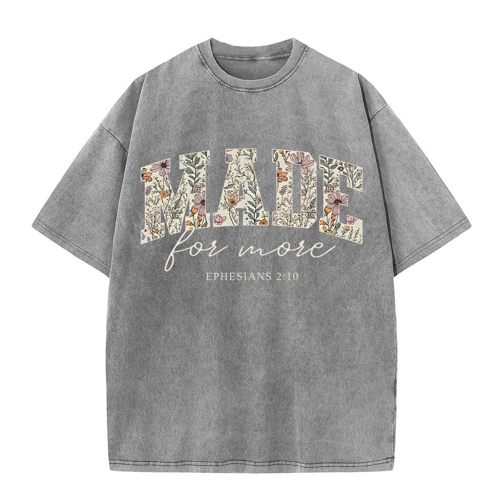 Christianartworkshop Made for More Washed T-Shirt - Grau - 4XL - image 6