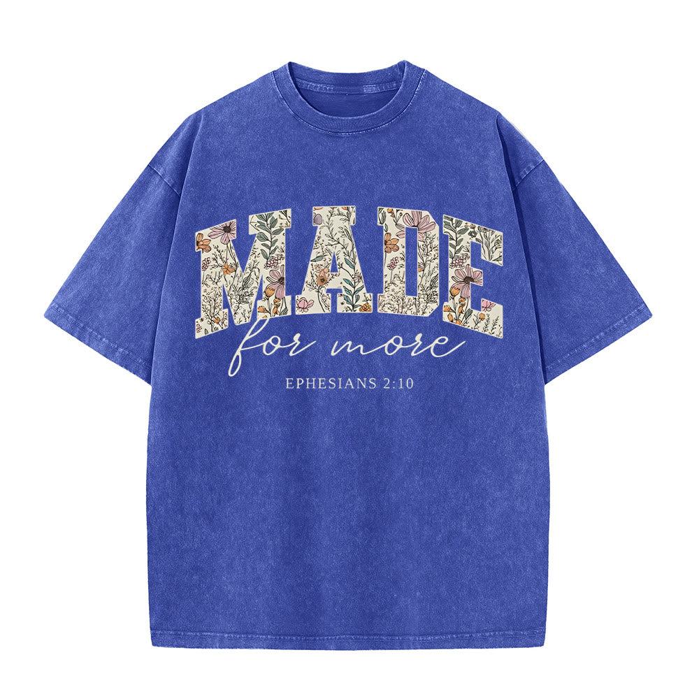 Christianartworkshop Made for More Washed T-Shirt - Marineblau - 4XL - image 3