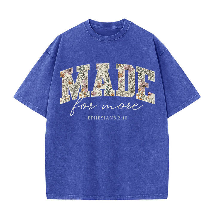 Christianartworkshop Made for More Washed T-Shirt - Marineblau - 4XL - image 3