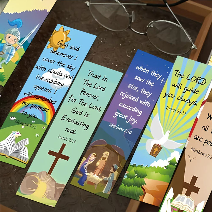 Christianartworkshop Lesezeichen mit Bibelversen und Illustrationen, 30er-Set: Sanfte Ermutigung für Leser - 30 Stück - image 0