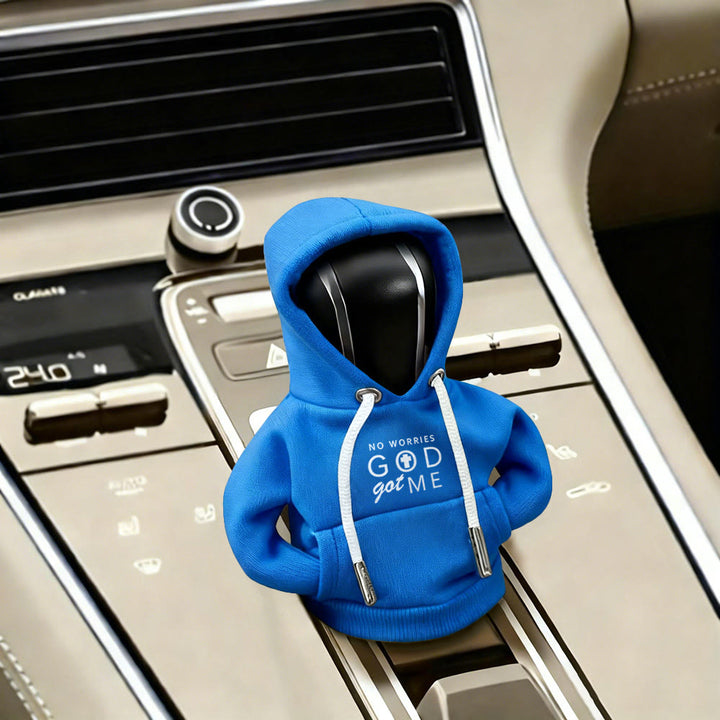 Christianartworkshop Mehrfarbiger „God Got Me“-Hoodie mit Schalthebelbezug: Ruhige Gewissheit für Autofahrten - Himmelblau - image 12