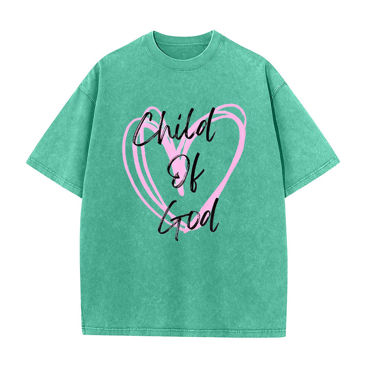 Christianartworkshop Romantisches Kind Gottes mit Heiligem Herzen Unisex-T-Shirt (vorgewaschen) - Grün - 5XL - image 9