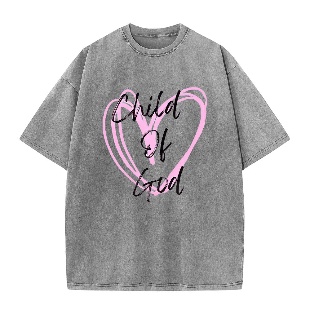 Christianartworkshop Romantisches Kind Gottes mit Heiligem Herzen Unisex-T-Shirt (vorgewaschen) - Grau - 5XL - image 4