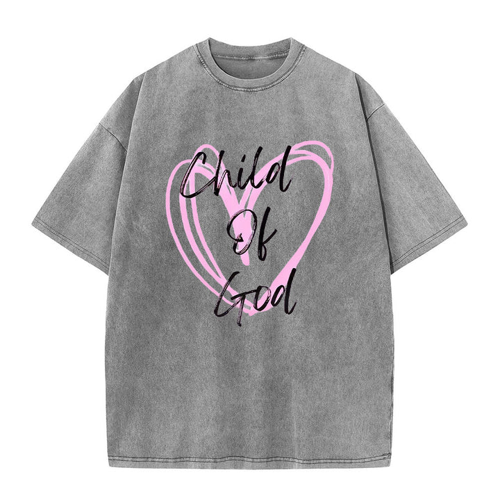 Christianartworkshop Romantisches Kind Gottes mit Heiligem Herzen Unisex-T-Shirt (vorgewaschen) - Grau - 5XL - image 4