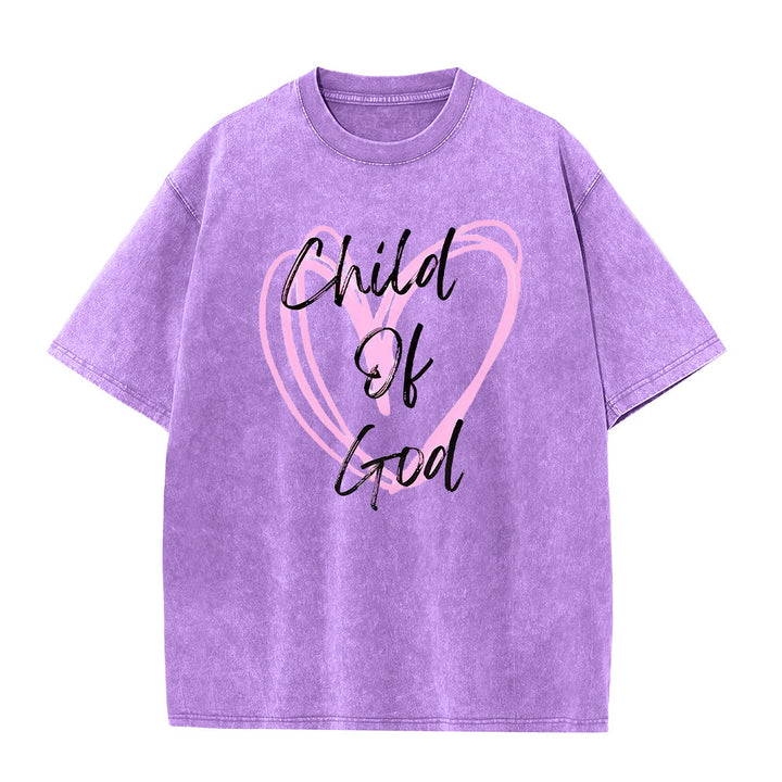 Christianartworkshop Romantisches Kind Gottes mit Heiligem Herzen Unisex-T-Shirt (vorgewaschen) - Lila - 5XL - image 6