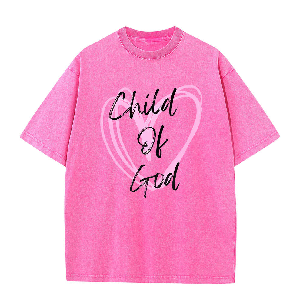 Christianartworkshop Romantisches Kind Gottes mit Heiligem Herzen Unisex-T-Shirt (vorgewaschen) - Rosa - 5XL - image 10