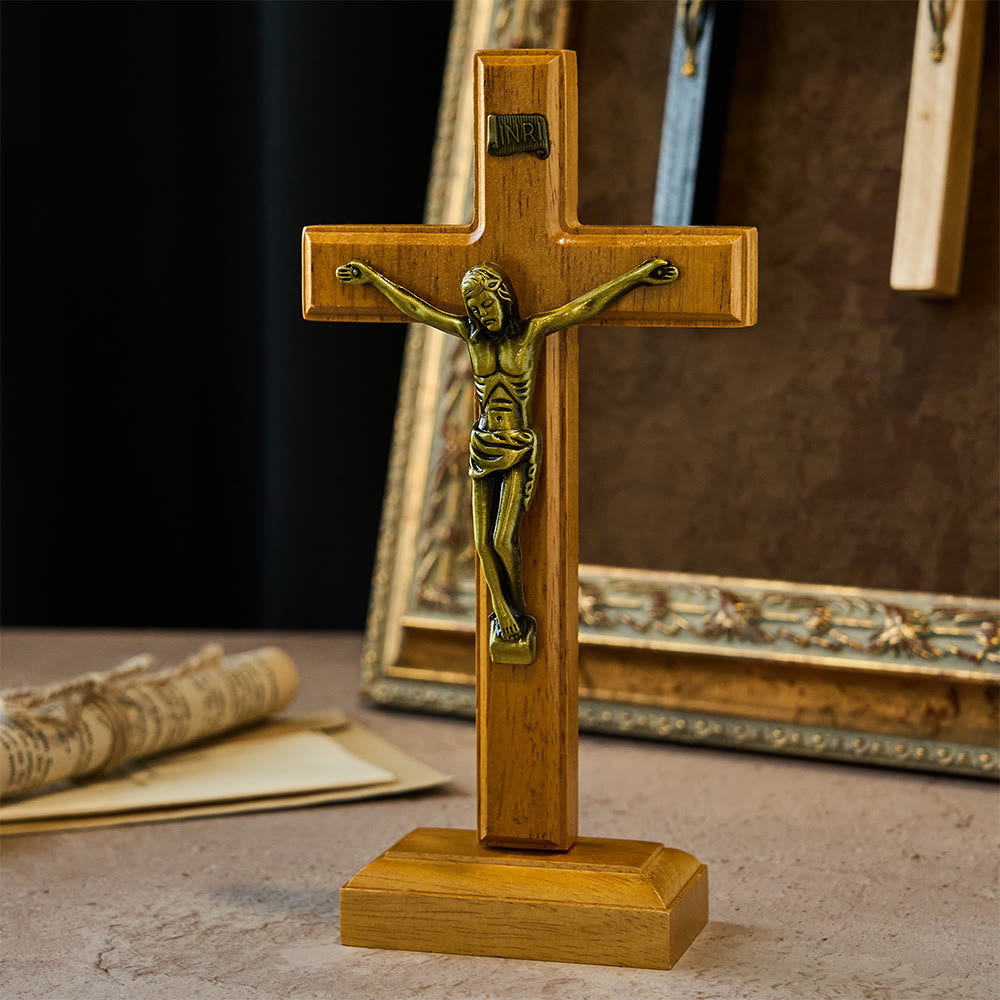 Christianartworkshop Tischdekoration: Kruzifix der erlösenden Liebe – Seine Gabe in stiller Eleganz - image 2