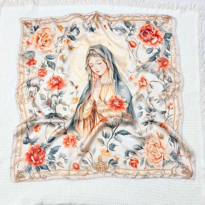 Christianartworkshop Satinschal „Serene Madonna“: Eine Blüte der Hingabe - N - image 19