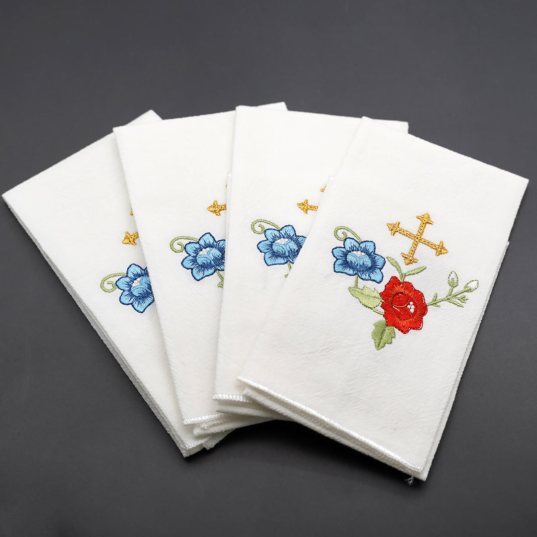 Christianartworkshop Heiliges besticktes Taschentuch: Glaube in jedem Stich - H - 4 Stück - image 34