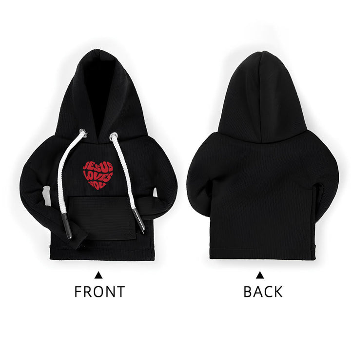 Christianartworkshop „Jesus liebt dich“-Hoodie mit Autoschalthebelbezug: Botschaft der Liebe für unterwegs - image 5