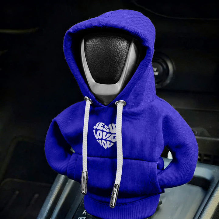 Christianartworkshop „Jesus liebt dich“-Hoodie mit Autoschalthebelbezug: Botschaft der Liebe für unterwegs - image 7