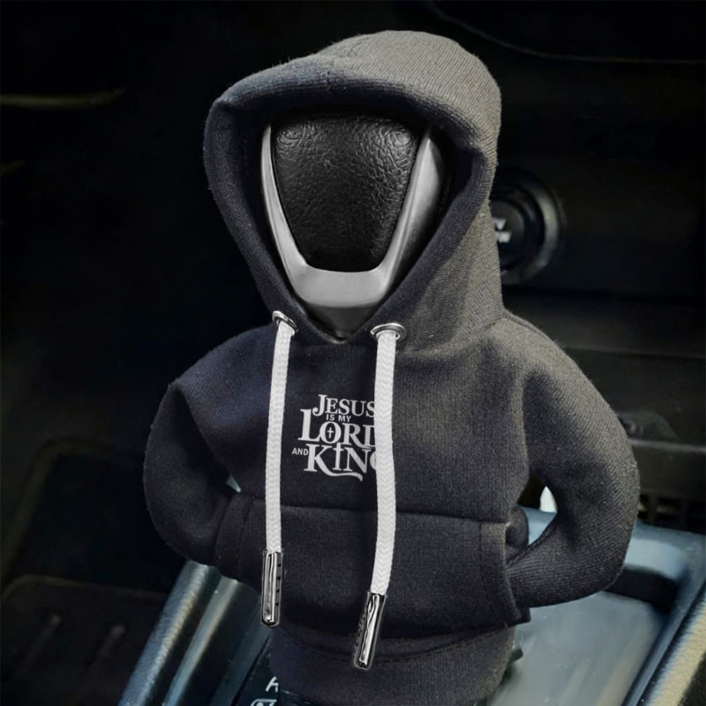 Christianartworkshop Jesus Lord and King Hoodie Car Shift Cover: A Royal Statement - image 1