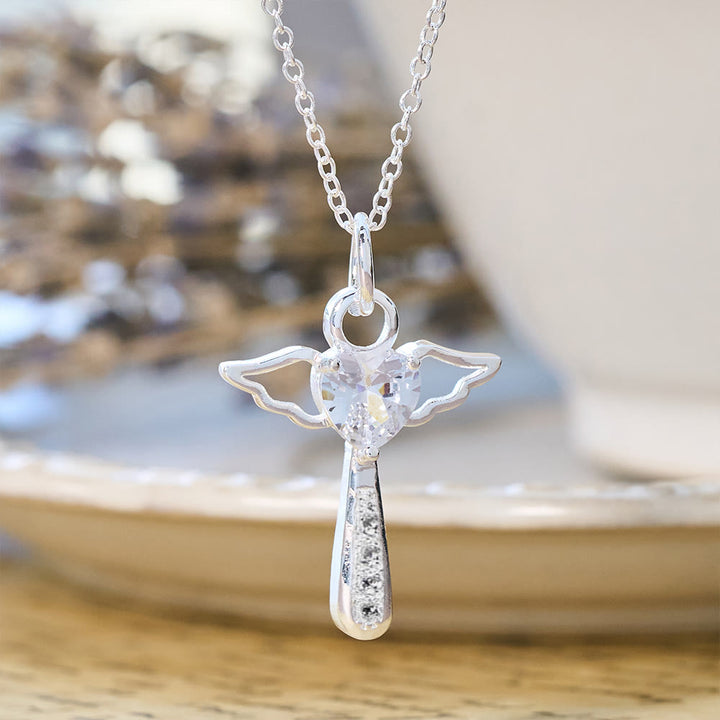 Christianartworkshop Engelskreuz- und Zirkon-Halsketten: Sanfter Tragekomfort mit heiliger Symbolik - Weiß - image 1