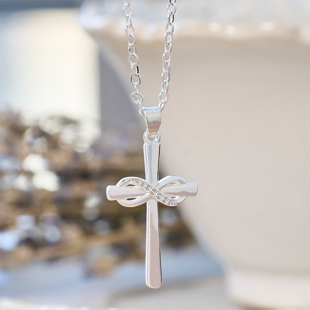 Christianartworkshop Möbius-Kreuz- und Zirkon-Halsketten: Sanfter Tragekomfort mit heiliger Symbolik - Silber - image 1