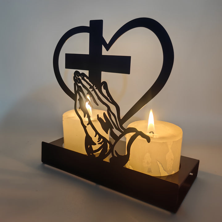 Christianartworkshop Gebetshände & Kreuzherz-Kerzenbox: Sanfte Andacht für den Schreibtisch - image 6