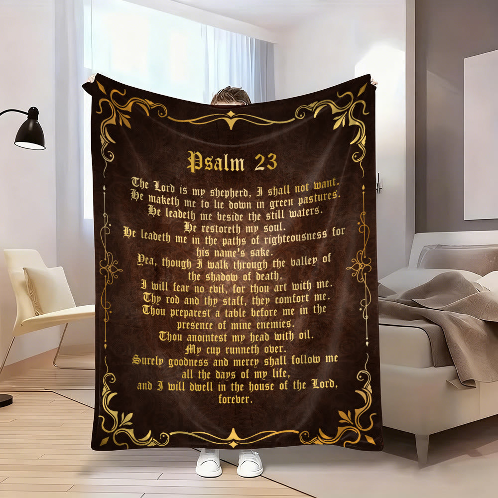 Christianartworkshop Wandteppich „Psalm 23: Der Herr ist mein Hirte“: Sein Friede in deinem Raum - 59''*78,74''/150*200cm - image 0