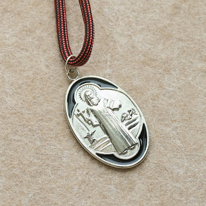 Christianartworkshop Tigeraugen-Taschenrosenkranz mit Mut und Schutz: Medaille und Kreuz des seligen Hl. Benedikt zur Exorzismusverkündung - image 5